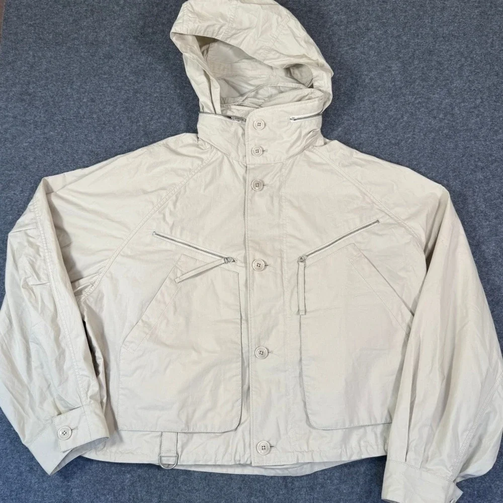 Lemaire Parachute Blouson Stone Beige Ventile Cotton Jacket Mens 48 US M NWT